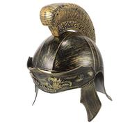 NESTINGHO Elmo da Guerriero Romano Dorato, Copricapo Cosplay per Carnevale e Halloween, Accessorio Adulto per Feste e Rievocazioni Storiche