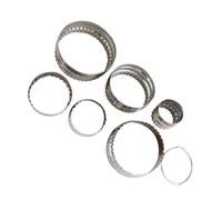 NESTINGHO Formine per Biscotti Design Professionale Set 6 Rotonde in Inossidabile con Doppio Scanalato e Liscio Facili da Pulire per Attività di Cottura