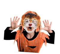NESTINGHO Maschera da Tigre in Pu per Halloween e Feste in Maschera, Accessorio Costume Comodo da Indossare per Carnevale e Party