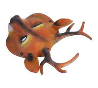 NESTINGHO Maschera Renna con Corna in Pu Leggera per Halloween e Feste in Maschera Costume Adulto per Party e Cosplay Natalizio