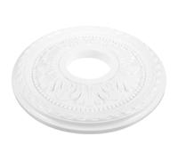 NESTINGHO Medaglione Rotondo in Pu Bianco per Lampadario da Soffitto, Stile Francese Elegante, Facile Installazione e Alta Durata, per Decorazione Casa e Ufficio
