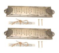 NESTINGHO Mezuzah Religiosa per Porta in Lega Oro 2 Pezzi Resistente alle Intemperie Decorazione Quotidiana per Ingresso Casa