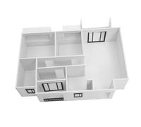 NESTINGHO Modello Architettonico 1:25 per Interni Kit Fai da Te in Pvc e Acrilico Set 1 Pezzo per Assemblaggio e Sviluppo Consapevolezza Spaziale Casa e Design