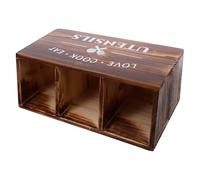 NESTINGHO Organizzatore per Posate da Cucina in Legno Marrone Design Multicomparto e Sezioni Divise, Facile da Pulire per L'organizzazione Elegante del Piano di Lavoro