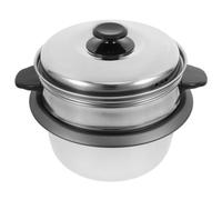 NESTINGHO Pentola Interna Antiaderente per Cuoci-riso da 2l in Lega di Alluminio e Plastico Argento, Sostituzione Contenitore per Pentola da Cucina Design Creativo Stile Stili multipli