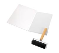 NESTINGHO Piastra per Stampa in Gel con Rullo in Gomma e Plastica per Carta e Tessuti, per Progetti Creativi e Arte in Classe, Previene Bordi Sfocati e Garantisce Mobilità Comoda