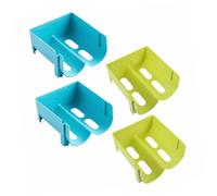 NESTINGHO Porta Bottiglie Frigo 4 Pezzi Organizer Impilabile in Pp Pratico per Bicchieri e Borracce, Contenitori Salvaspazio per Frigorifero Domestico