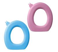 NESTINGHO Reusable Toilet Cover, Toilet Seat Pads, Eva Blu, 2Pezzi, Riutilizzabili e Facili da Pulire, per Bagno