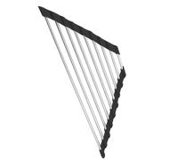 NESTINGHO Scolapiatti Triangolare Nero in Acciaio Inossidabile Base Antiscivolo, Portaspugne Funzionale per Lavello Cucina Massima Capacità di Drenaggio