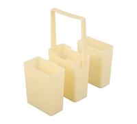 NESTINGHO Secchio Colore in per Beige Plastica Tre e Pennelli Scomparti Staccabili, Salvaspazio Portatile Casuale per attività e Lezioni di Pittura Colore Casuale