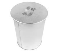 NESTINGHO Secchio per Cenere da Stufa in Ferro Zincato con Coperchio, Design Compatto e Raffreddamento Efficiente, per Uso Desktop e Riunioni in Giardino