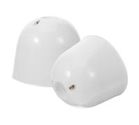 NESTINGHO Set 2 Pezzi Coppe Protettive per Ventilatore da Soffitto in Plastica Bianca, Calotta Inferiore Antipolvere, Accessori per Ventilatori Soffitto Design Facile da Riutilizzabile