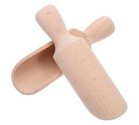 NESTINGHO Set 2 Pezzi Cucchiai Misurini in Legno Beige, Paletta Cucina Multifunzione per Spezie e Cereali, Design Rustico Elegante, per Uso Professionale e Domestico