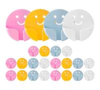 NESTINGHO Set 24 Ganci Adesivi per Spina, Porta Spina da Parete in Plastica, Doppi Ganci Multifunzione per Organizzare Cavi ed Elettrodomestici in Cucina e Bagno, senza Foratura