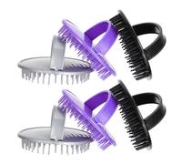 NESTINGHO Set 6 spazzole per shampoo con setole morbide in plastica, massaggiatore manuale per stimolare la circolazione del capelluto, compatibile con tutti i tipi di Colore Casuale