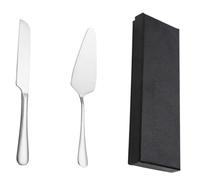 NESTINGHO Set Coltello e Spatola per Dolci in Acciaio Inossidabile Argento Design Romantico, Alta Durezza e Anti-ruggine, per Torte e Pasticceria in Feste e Panetterie Professionali
