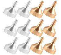 NESTINGHO Set da 12 Mini Imbuti in Alluminio per Ricarica Profumi e Piccole Bottiglie, Strumento di Riempimento Preciso per Contenitori Bocca Stretta