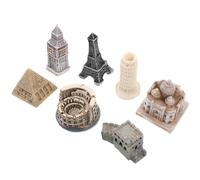 NESTINGHO Set di 7 Modellini Architettonici in Resina Forme Classiche di Monumenti Famosi per Decorazione Casa, Resistente e Non Facile da Deformare