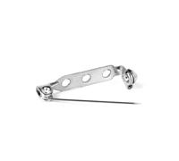 NESTINGHO Spille da Balia Argento in Metallo Lega Resistente 100 Pezzi 25mm Piastra a Tre Fori e Spille Personalizzate per Cucire o Resinare Progetti Artigianali