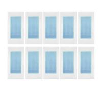 NESTINGHO Strisce Depilatorie 10 Pezzi, Tessuto Non Tessuto e Cera Blu Doppia Faccia Rimozione Efficiente dei Peli, Delicate sulla Pelle per Gambe e Ascelle