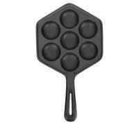 NESTINGHO Teglia da Resistente alla Corrosione Manico Isolante Calore in Ghisa Diametro 5,5 Cm per Polpette a Forma di per Famiglia e Barbecue All'aperto