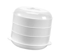 NESTINGHO Vassoio Riscaldante per Microonde Coperchio e Tre Strati Contenitore Cucina per Cottura a Vapore di Verdure e Panini Facile Manutenzione