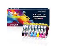 Nestink CLI-65 cartuccia d'inchiostro compatibile CLI-65 CLI65 CLI65BK CLI6C CLI6M CLI6Y CLI6PC CLI6PM CLI6GY CLI6LGY ricambio per Canon PIXMA PRO-200 (confezione da 8)