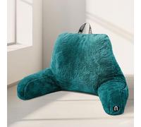 Nestl Cuscino da lettura in pelliccia, elegante cuscino per la schiena per letto seduto, in finta pelliccia, cuscino con braccioli, cuscino da lettura per sedersi a letto, per adulti e bambini,