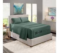 Nestl Lenzuola con angoli extra profondi, per materassi da 45-61 cm di profondità, set di lenzuola king size con tasca extra profonda, 4 pezzi per letto king size, lenzuola con tasca profonda,