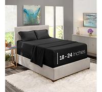 Nestl Lenzuola con tasche extra profonde, per materassi da 45,7 a 61 cm di profondità, set di lenzuola king size con tasca extra profonda, 4 pezzi per letto king size, lenzuola con tasca profonda,