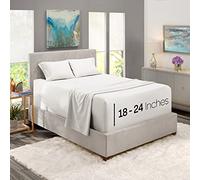 Nestl Lenzuola con tasche extra profonde, per materassi da 45,7 a 61 cm di profondità, set di lenzuola extra profonde per letti singoli XL, 4 pezzi per letto matrimoniale XL, con tasca profonda per