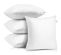 Nestl Set di 4 cuscini decorativi quadrati in tinta unita, 71 x 71 cm, confezione da 4, in poliestere alternativo di alta qualità, per divano, letto