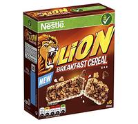Nestlé Barrette di Cereali Lion, Caramello e Cioccolato, 6 x 25g