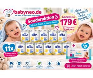 Nestle Beba Pre 11x800g e 1xPampers senisitive salviette