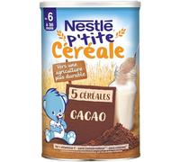 Nestlé Bébé P'tite Cereali, Secchi, Cacao - Dai 6 Mesi - Scatola da 415 g