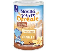 Nestlé Bébé P'tite - Cereali secchi, Vaniglia - Dai 6 mesi - Scatola da 415 g