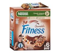 Nestle Fitness Chocolate Barrette ai Cereali Integrali con Gocce e Base di Cioccolato con Calcio e Ferro 141g