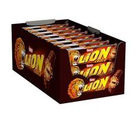 Nestlé Lion Trio Snack con Wafer Toffee e Cereali Ricoperti di Cioccolato al Latte, Confezione da 24 Snack da 42 g