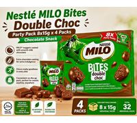 Nestlé MILO Bites Snack Cioccolato al Latte Party Pack 4 Pack 8x15g