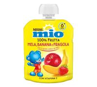 NESTLÉ MIO Merenda 100% Frutta Mela, Banana e Fragola da spremere, 16 Pouch da 90g (1440g)