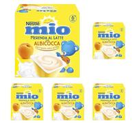 NESTLÉ MIO Merenda al Latte Albicocca, 4 Vasetti da 100g (400g) (Confezione da 5)
