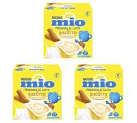 NESTLÉ MIO Merenda al Latte Biscotto, 4 Vasetti da 100g (400g) (Confezione da 3)