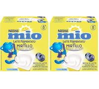 NESTLÉ MIO Merenda al Latte Fermentato Mirtillo, 4 Vasetti da 100g (400g) (Confezione da 2)