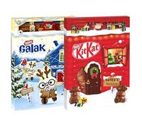 Nestle Mix Calendario dell'Avvento Galak + Kit Kat con Cioccolatini al Latte e Cioccolato Bianco [2 Pezzi] Aspettando il Natale con dolcezza !