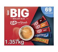 Nestlé Nestlé - Scatola di biscotti grande Kitkat and Friends | 69 barrette di biscotti al cioccolato - KitKat, nastro blu, caramello croccante | Scatola di cioccolato sfuso da 1.357 kg