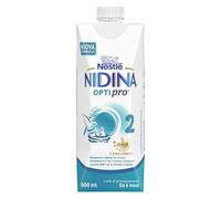 NESTLÉ NIDINA Optipro 2 Latte di Proseguimento Liquido da 6 mesi, 12 Brick da 500ml (6L)