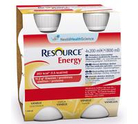 Nestlé RESOURCE ENERGY VANIGLIA 4 BOTTIGLIE 200 ML NUOVO PACKAGING