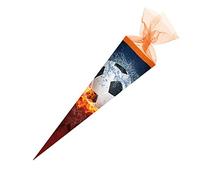 Nestler Schultüte Fußball Sacca per la Scuola, Colore: Rosso, 35 cm