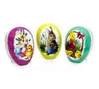 Nestler Uova di Pasqua da riempire, motivo: Pasqua, coniglietto pasquale, pulcini, uova fatte a mano, in cartone, amorevole regalo di Pasqua (12 cm)
