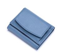 NESTMANY 2024 nuovo portafoglio in vera pelle con blocco RFID porta carte organizer tascabile mini portafoglio, anti-frode per carte di credito portafoglio compatto pieghevole sottile, Blu, Taglia